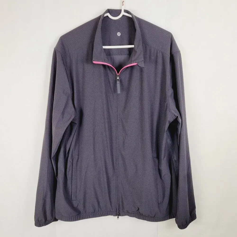 Lululemon Pace Jacket reversible full zip black windbreaker Size Large Active